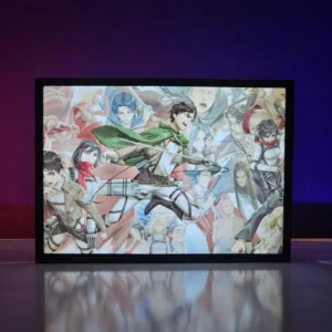attack on titan anime backlit frame – led anime wall art