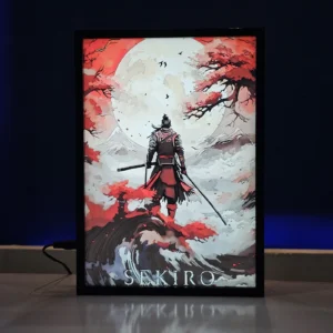 sekiro game backlit frame – led game wall art