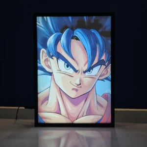 goku anime backlit frame – led anime wall art