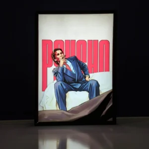 american psycho backlit frame – led movies wall art