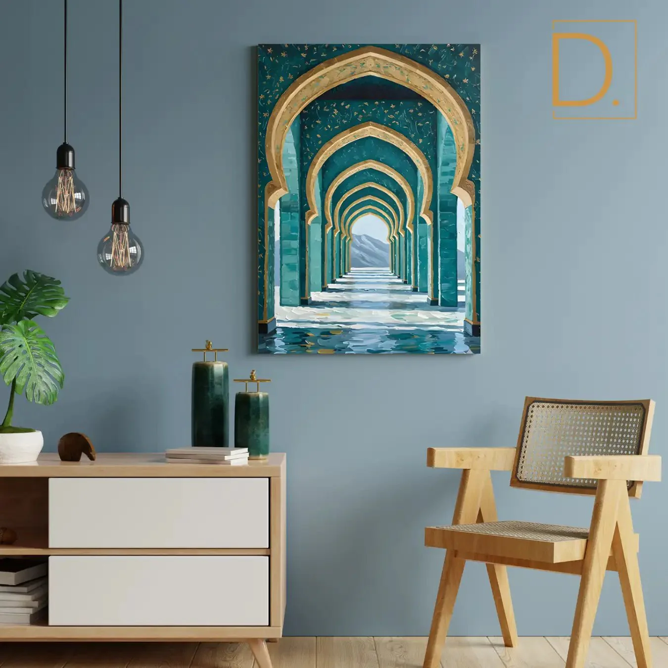 islamic architecture canvas print — premium wall decor pakistan