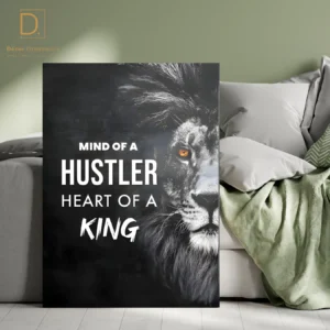 mind of a hustler canvas print – motivational wall art pakistan