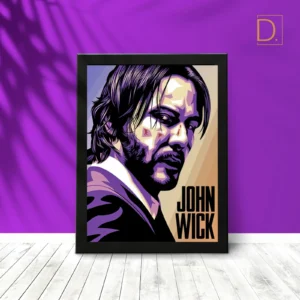 john wick portrait canvas print – movie wall art pakistan