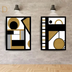 nordic style abstract 2 panel canvas – modern wall art pakistan